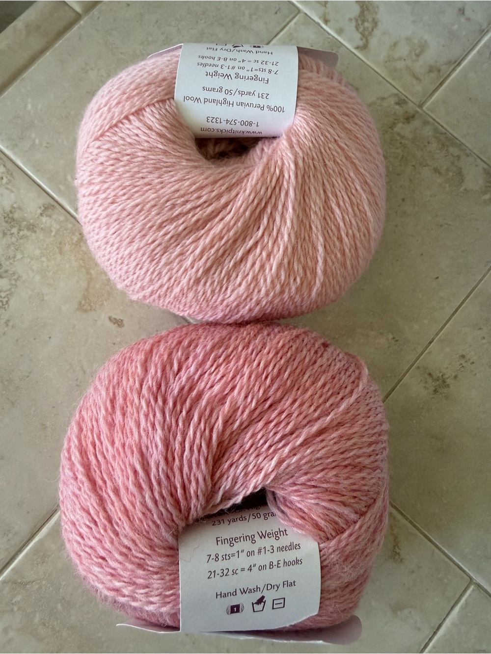 Knit Picks Palette™ Kids Wool Yarn - Blush / Blossom Heather Pink 3 Balls